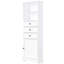 Armoire à tablette réglable blanche - 3 tiroirs, matériau, convient au bureau, au salon, aux tablettes hautes de la salle de bain, garde les choses organisées