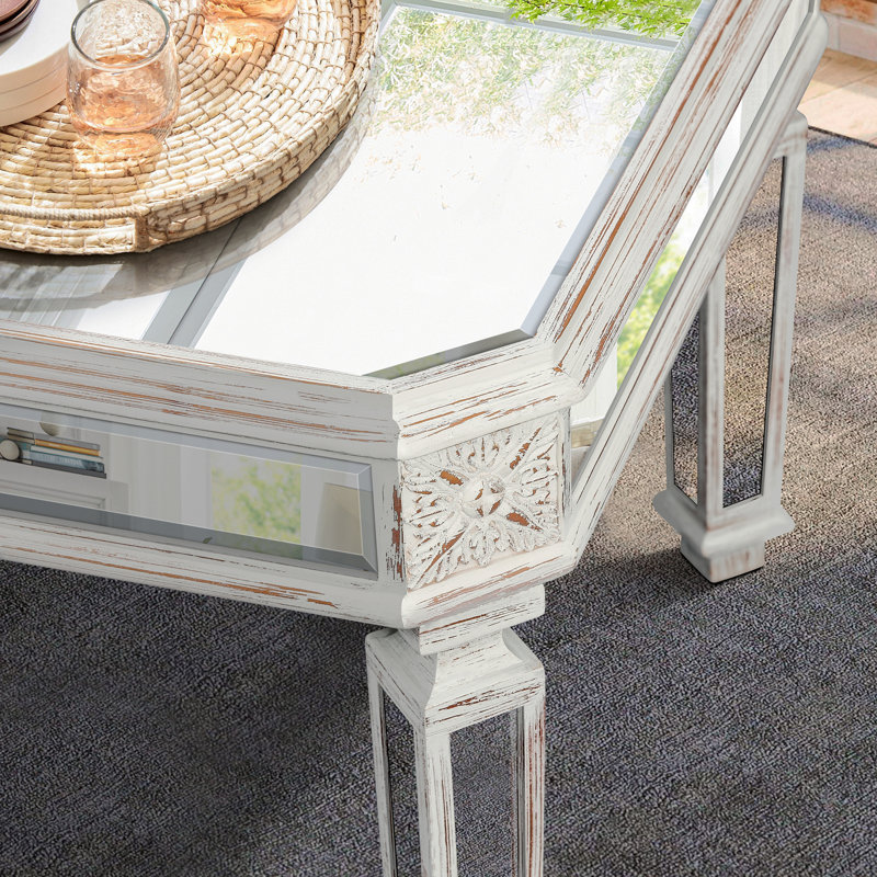 Table basse à miroirs, Argent argent