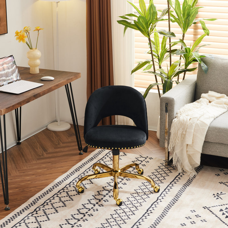 Task Chair, Black, Velvet