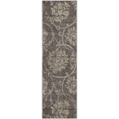 Premium Machine Washable Prisco Brown Rug
