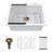 25X22" White Granite Quartz Drop - In Kitchen Sink, Low Noise And Long Lasting, Rounded Corners For Easy Cleaning, Package With Drain Strainers Sink 25X22", High End Composite Quartz, Reduces Dirt