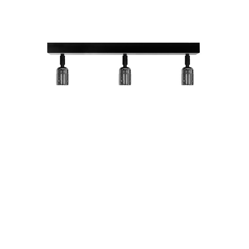 Garry 48cm 3 -Light Track Kit, Chrome/Black