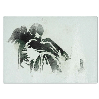 Glass Drunken Angel by Banksy Chopping Board