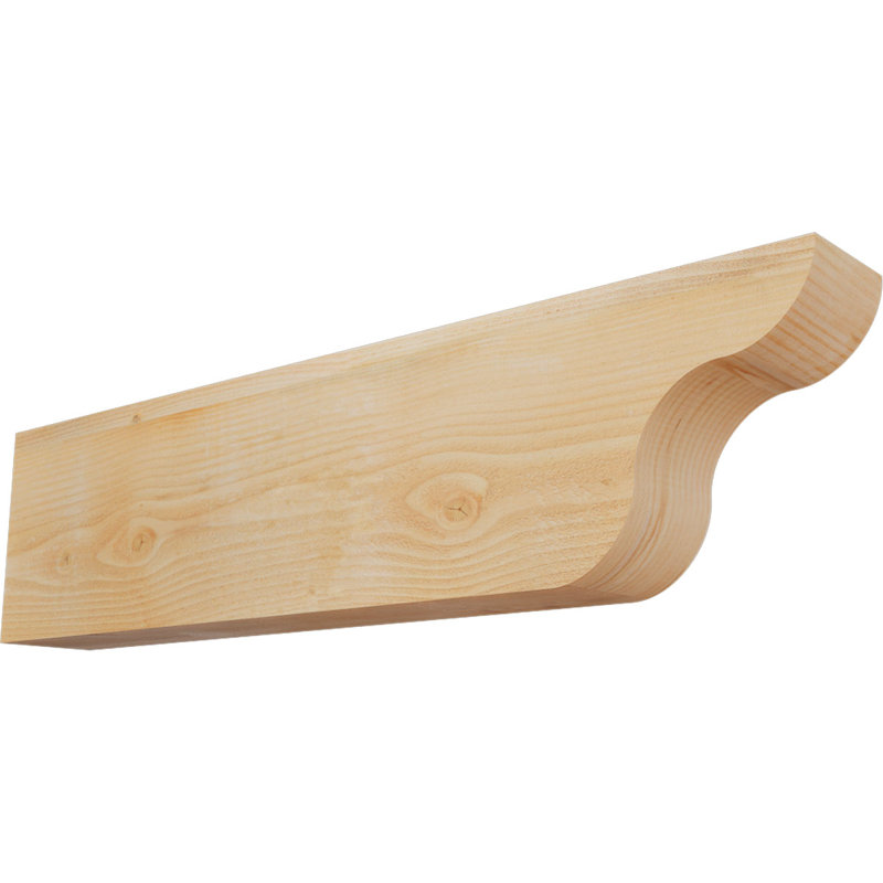 Queue de chevron Carmel, Douglas, 12" H x 48" W x 6" D