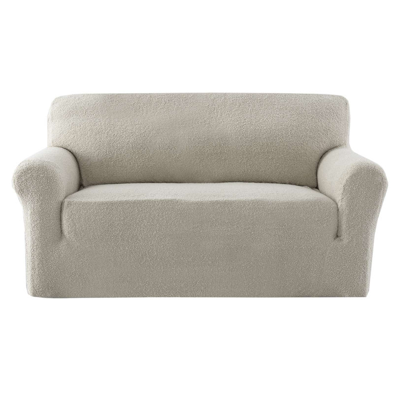 Housse de canapé en peluche élastique avec siège imperméable et lavable à la machine, H 40 po x l 66 po, Gruau