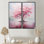 «Pink Cherry Blossom Romantic Impression III», art mural sur toile traditionnel rose