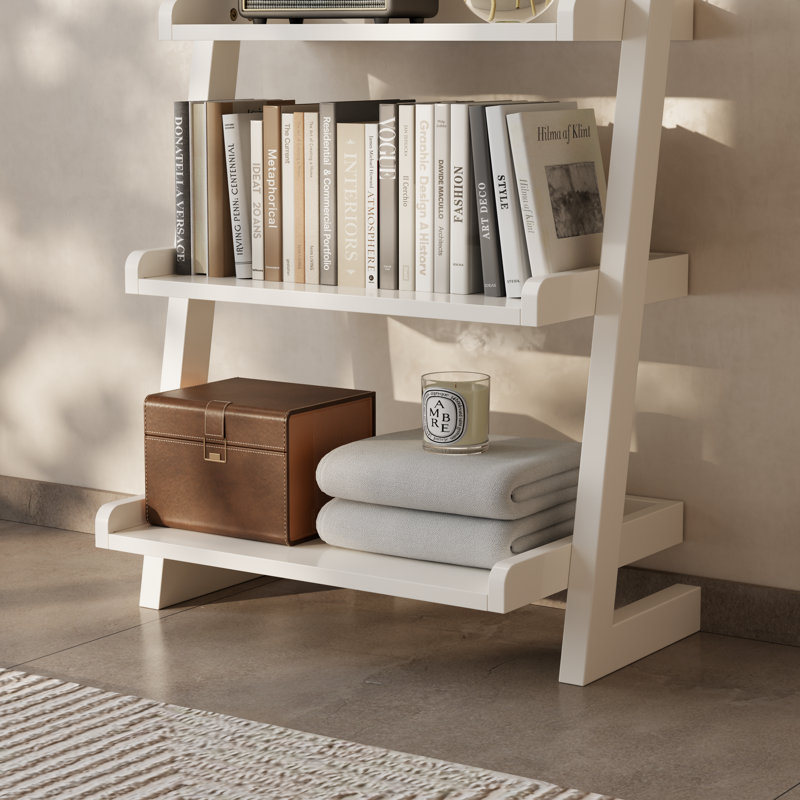Étagère en bois massif Agripina, Blanc