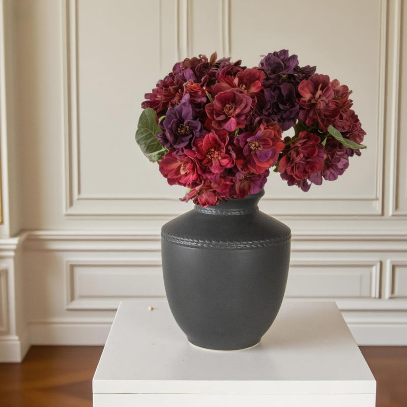 Vase en céramique 7,45 po, Noir