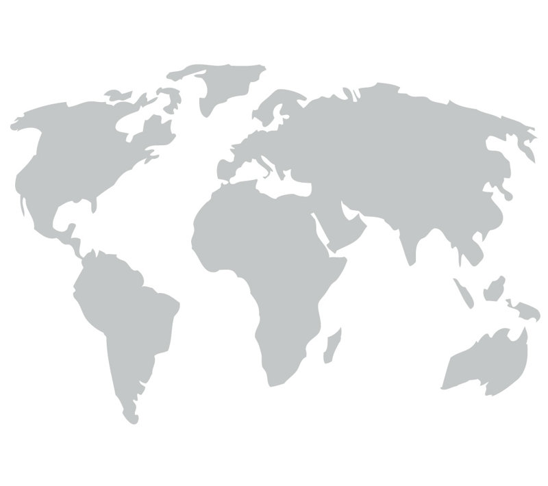 Décalcomanie murale carte du monde, H 22 po x l 32 po x P 0,01 po, Gris clair