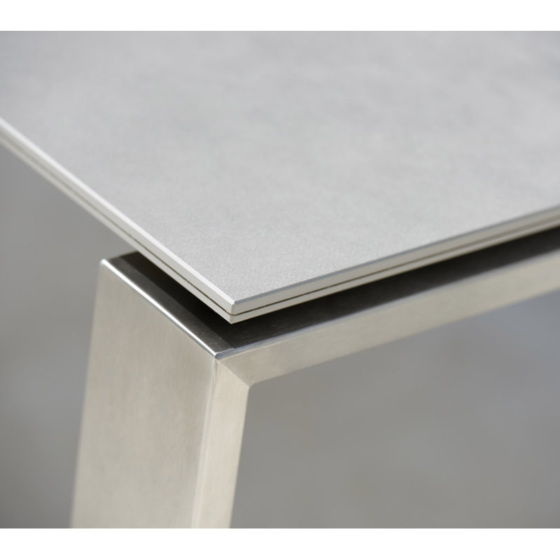 Edge Outdoor Dining Table, Basalt Gray
