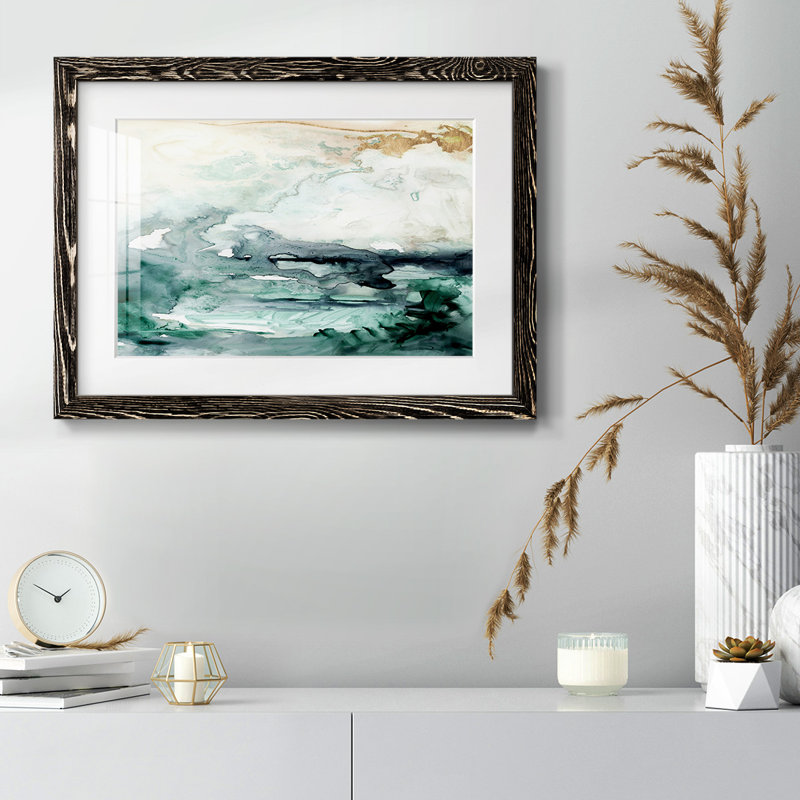 Écoulement de l'écume de mer I, Noir, H 18 po x l 26 po x P 1,5 po