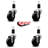 Phenolic Wheel Swivel Expanding Stem Caster Set SCC NB 3-1/2" x 1-1/2"