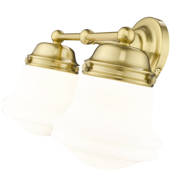 Éclairage pour meuble-lavabo à 2 lumières Wilsall, Or luxueux