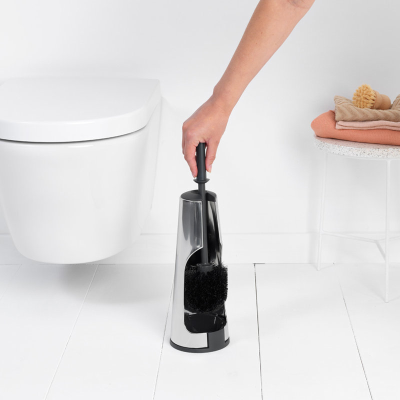 Brabantia Renew Toilet Brush and Holder, Brilliant Steel
