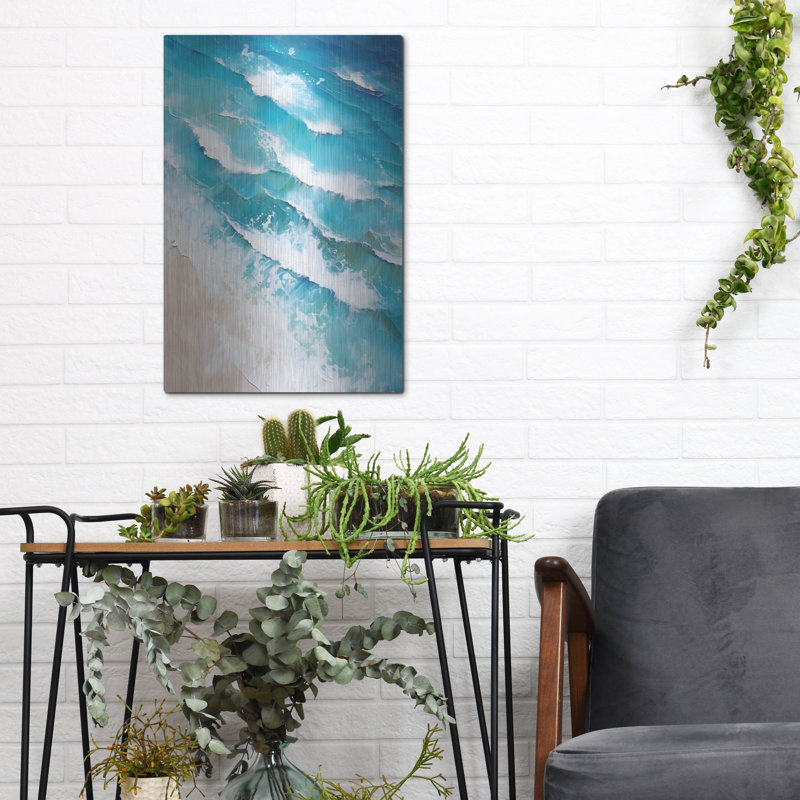 "Plage indigo 2" par Petals Prints Design, H 16 po x l 12 po