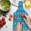 Ambesonne Sea Shells Tempered Glass Cutting Board Starfish and Scallop Blue Dark Blue White