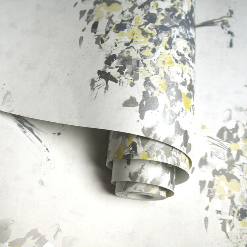 Dejahn Wallpaper 10m x 53 cm Textured Metallic Roll, Grey