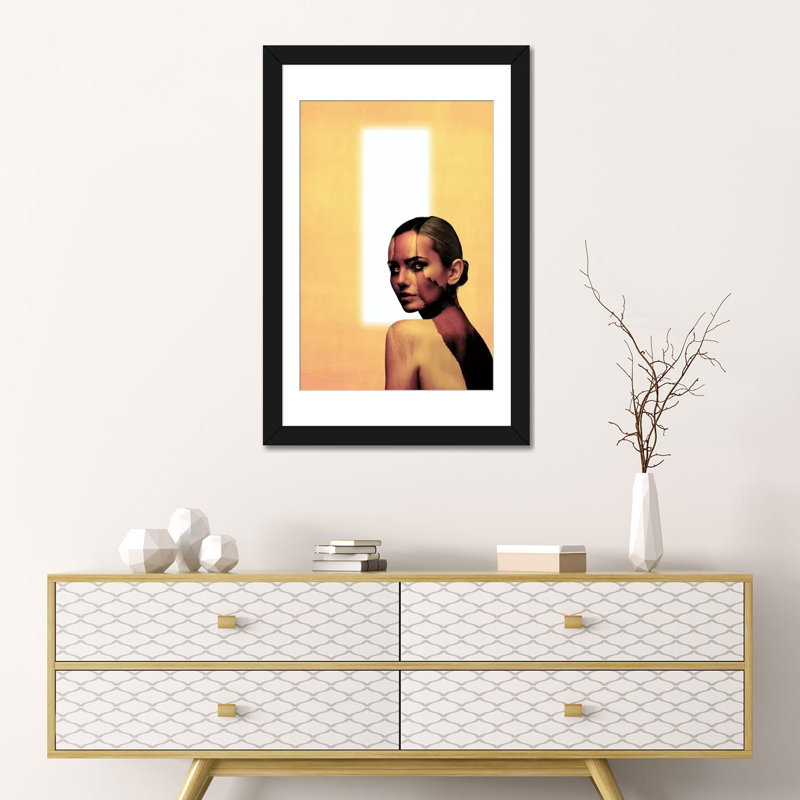 "Zealot" par Adam Priester, impression sur toile, H 24 po x l 16 po x P 1 po, Papier d'art encadré noir, Blanc