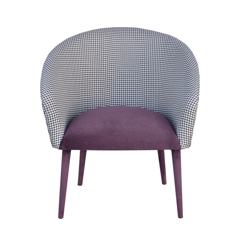 Plum Velvet Barrel Chair, Violet