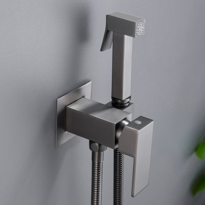 Elongated Wall Mount Bidet with Faucet
