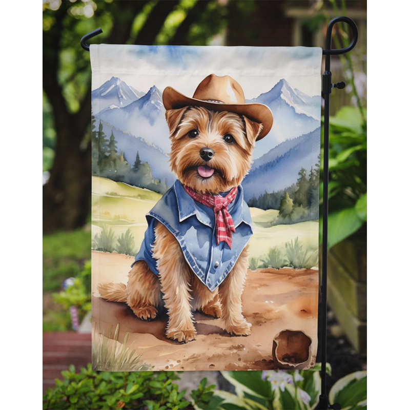Drapeau Cowboy Welcome Garden, Terrier de Norfolk