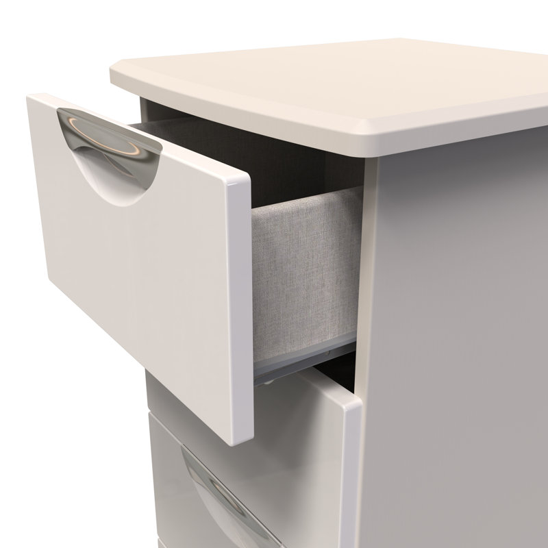 Fully Assembled Leodis 4 - Drawer Chest of Drawers, Kashmir Gloss