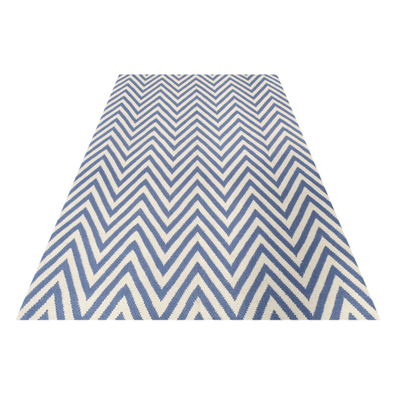 Chevron Wool Hand Woven Area Rug, Rectangle 120 x 180cm