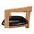 Lidiya 20'' H Genuine Leather Upholstered Acacia Armchair