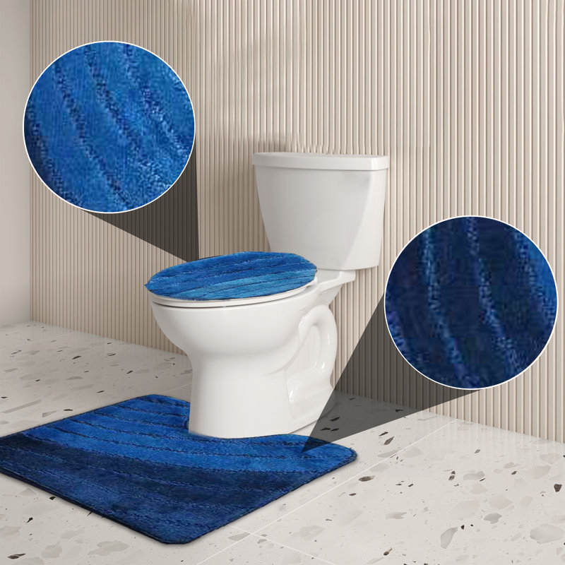 Crestside Non-Slip Bath Rug, Galaxy Royal Blue
