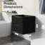 Meuble-lavabo mural flottant noir Goodyo
