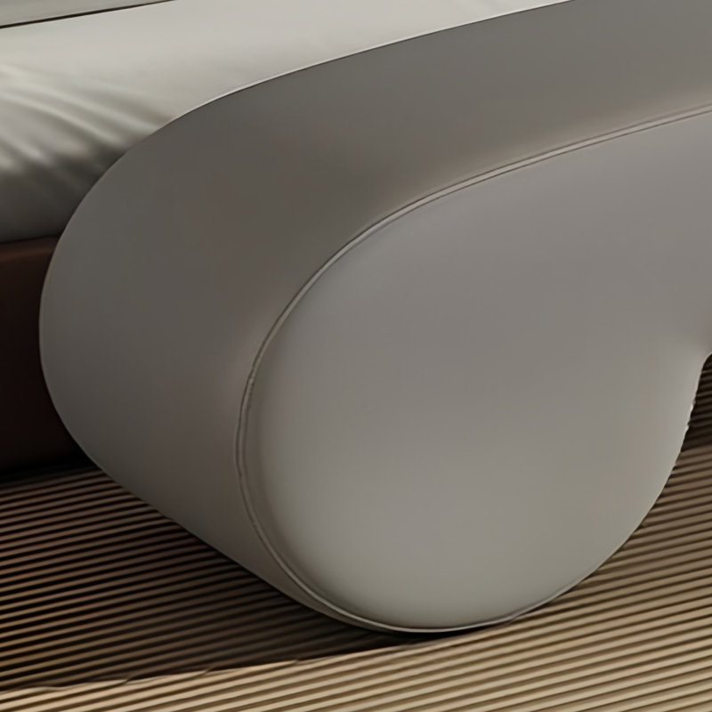Banc rembourré en cuir Tierone Match, Gris