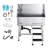 48 in. H x 38 in. W x 24 in. D Stainless Steel Adjustable and Foldable Cat and Dog Grooming tub