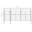 Adiel 200cm H x 400cm W Silver Metal Gate