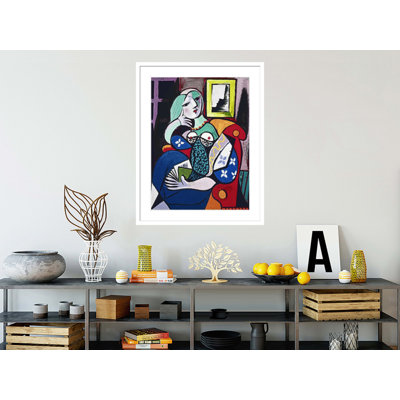 «Woman with a Book» par Pablo Picasso (espagnol, 1881-1973), impression giclée encadrée
