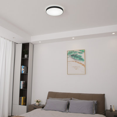 Plafonnier à DEL 15,6 pouces, plafonnier à intensité variable 24W 120V avec 3 températures de couleur (3000K / 4000K / 5000K) et fonction mémoire 10s, certifié cETL, garantie de 1 an pour les espaces intérieurs