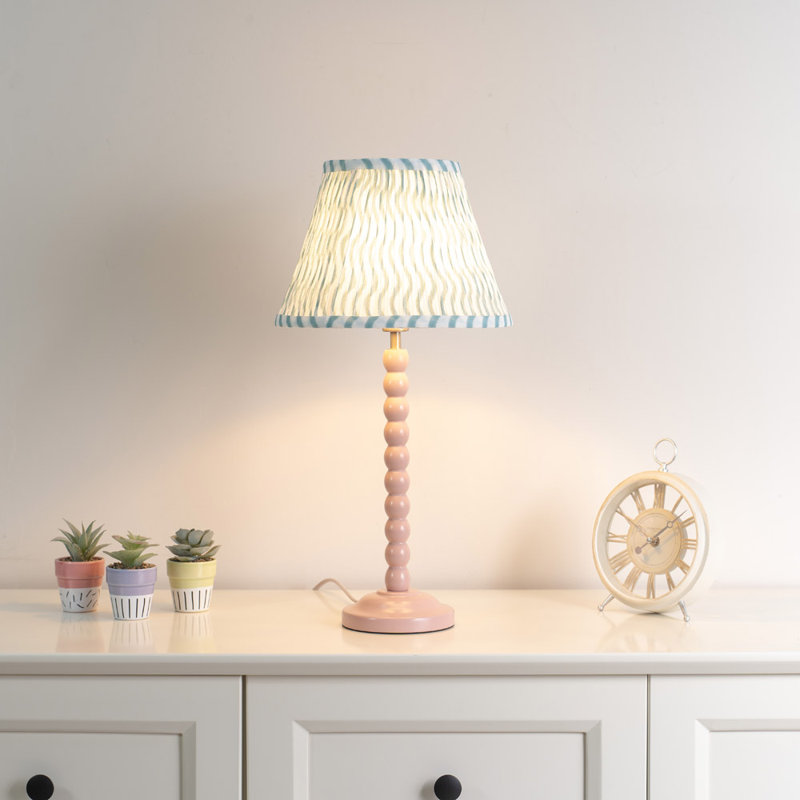 Cheyeanne Wood Table Lamp, Pink