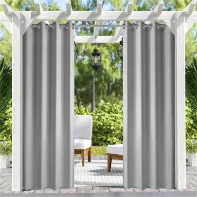 Moville Outdoor Linen Room Darkening Curtain Single Panel