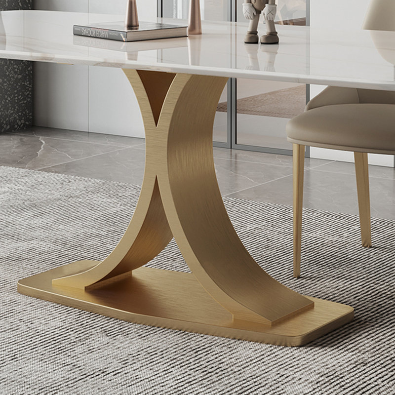 Ensembles de table de salle à manger familiale légère et luxueuse, H 29,5 po x L 70,9 po x l 35,4 po