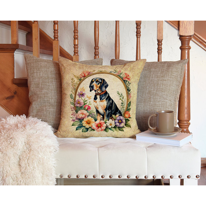 Coussin décoratif intérieur / extérieur en polyester Autre / Sans motif, H 14 po x l 14 po x P 3 po