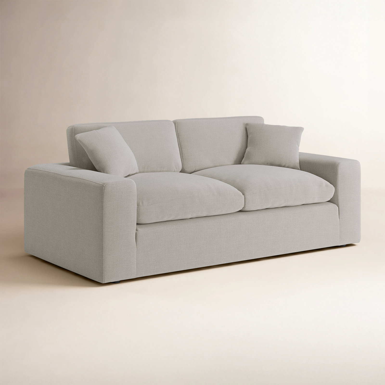 Asher 82'' Upholstered Sofa, Effie Linen Performance