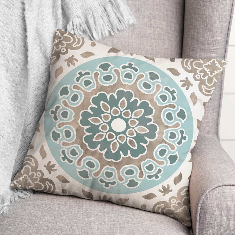 Outdoor Square Pillow Cover & Insert, Gray