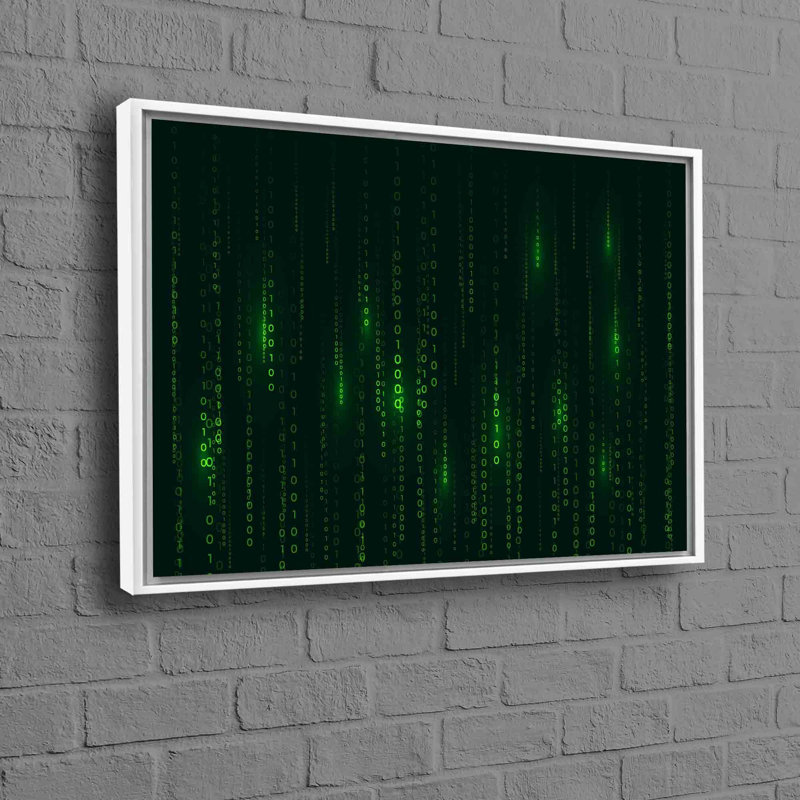 Personalized Binary Code Canvas Gift Featuring Modern Print Ideal For Software Enthusiasts And Computer Science Lovers As Matrix Code Wall Art