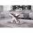 48" Rectangle Coffee Table with Silver Stainless Steel Base