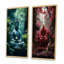 «Teal Buddhism Buddhas Serenity», 2 pièces sur toile-1714547785-1714547784