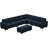 Shavera 7 - Piece Velvet Upholstered Sectional Sofa Large L shaped Livingroom Couch with Storage Ottoman-194781881