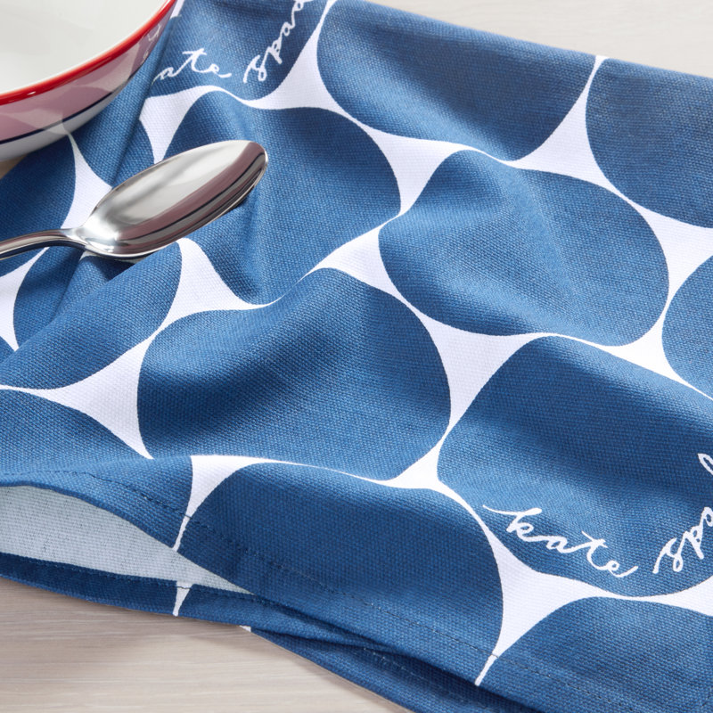 Loop And Dot 100% Cotton Square, Blue/White