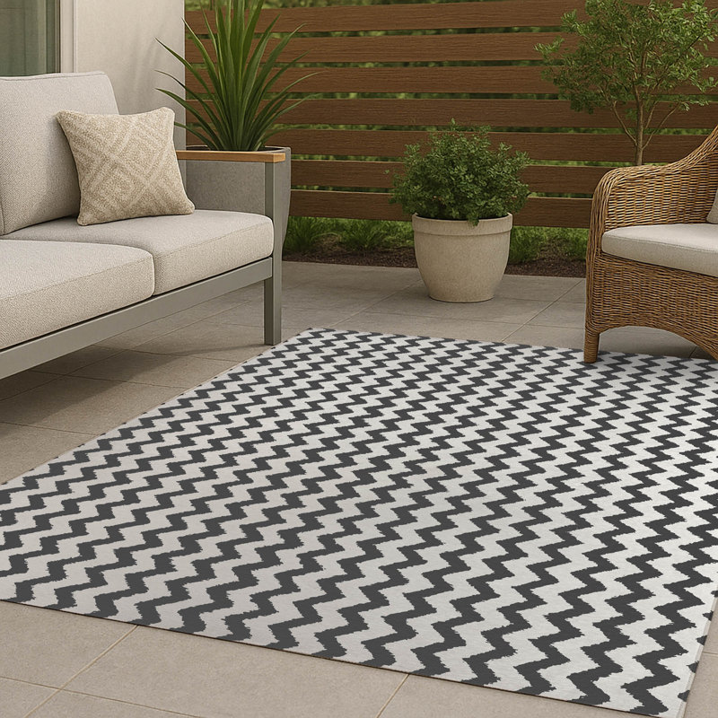 Chevy Tribal Non-Slip Outdoor Rug, Rectangle 8' x 10'