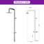 Douche d'extérieur murale robuste en acier inoxydable H 63 po 63 po-123516745