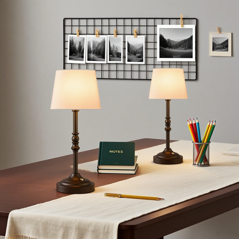 Rechargeable Cordless Led Table Lamp Set Of 2 With 4-Level Stepless Dimmer, Portable Desk Night Light For Bedroom, Dining Room, Office And Patio