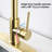 Stainless Steel Pull Down Kitchen Faucet With Soap Dispenser In Brushed Gold Hue - Scratch, Rust, And Spot 360-Degree Swivel Spout Robust Spray Capacity 1.8Gpm Max Flow Rate Finish Rotatable Vigorous-999567885
